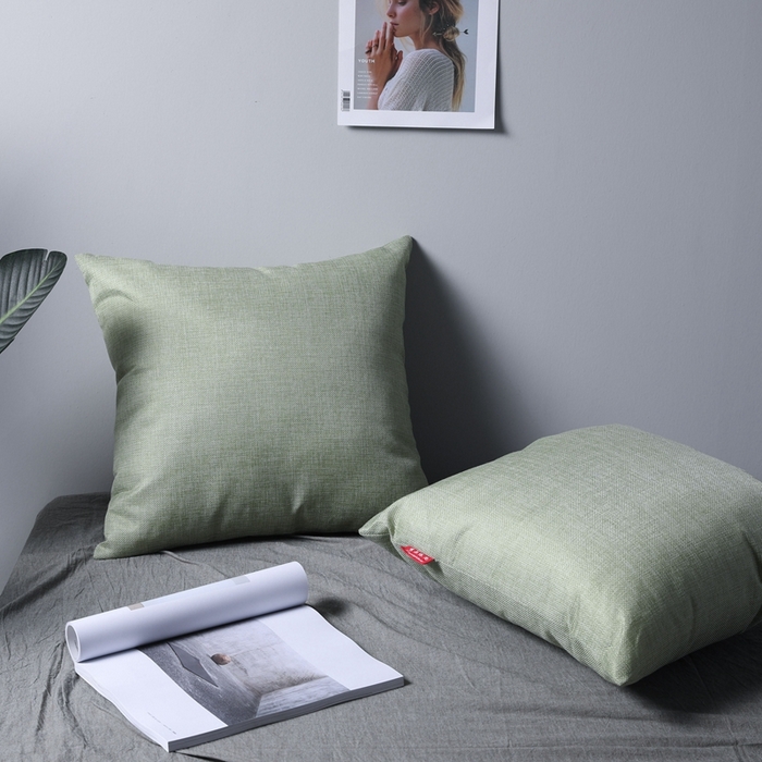 91家纺网 家纺一手货源 找家纺 （总）新奇异 2025新款涤麻纯色抱枕靠垫 （支持定制）