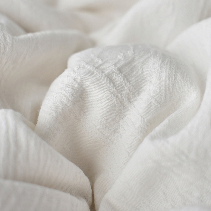 91家纺网 家纺一手货源 找家纺 梦享生活家居 2025新款白色全棉肌理纹提花四件套 莫语