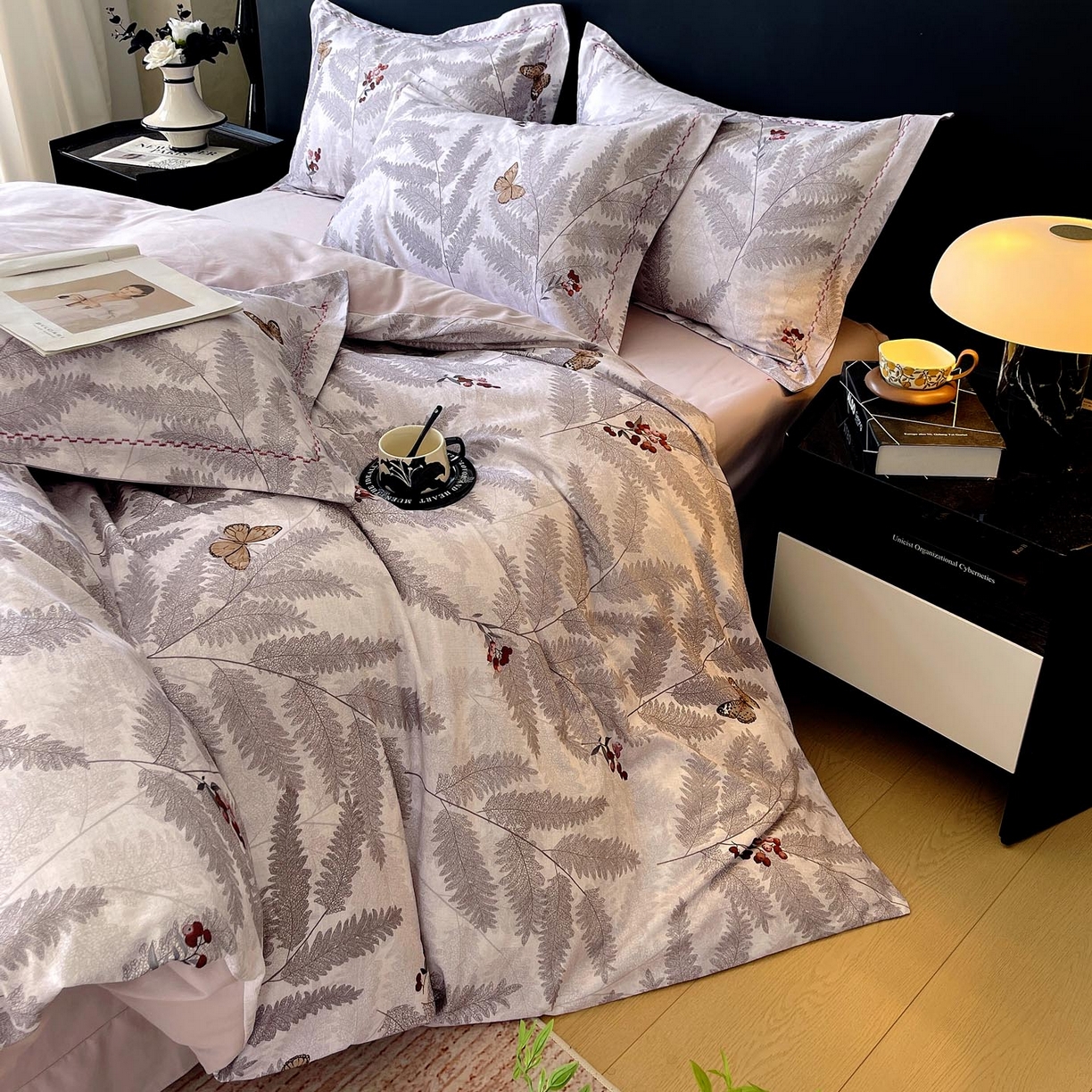 91家纺网 家纺一手货源 找家纺 慕希家纺 2025新款疆大白全棉纯棉加厚生态磨毛四件套 梦蝶