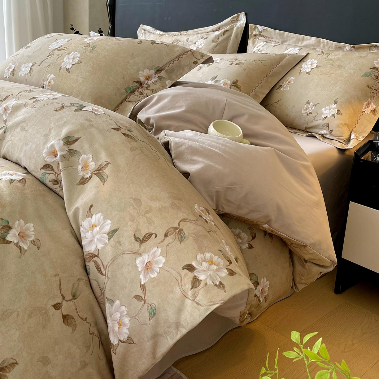 91家纺网 家纺一手货源 找家纺 慕希家纺 2025新款疆大白全棉纯棉加厚生态磨毛四件套 柔晨