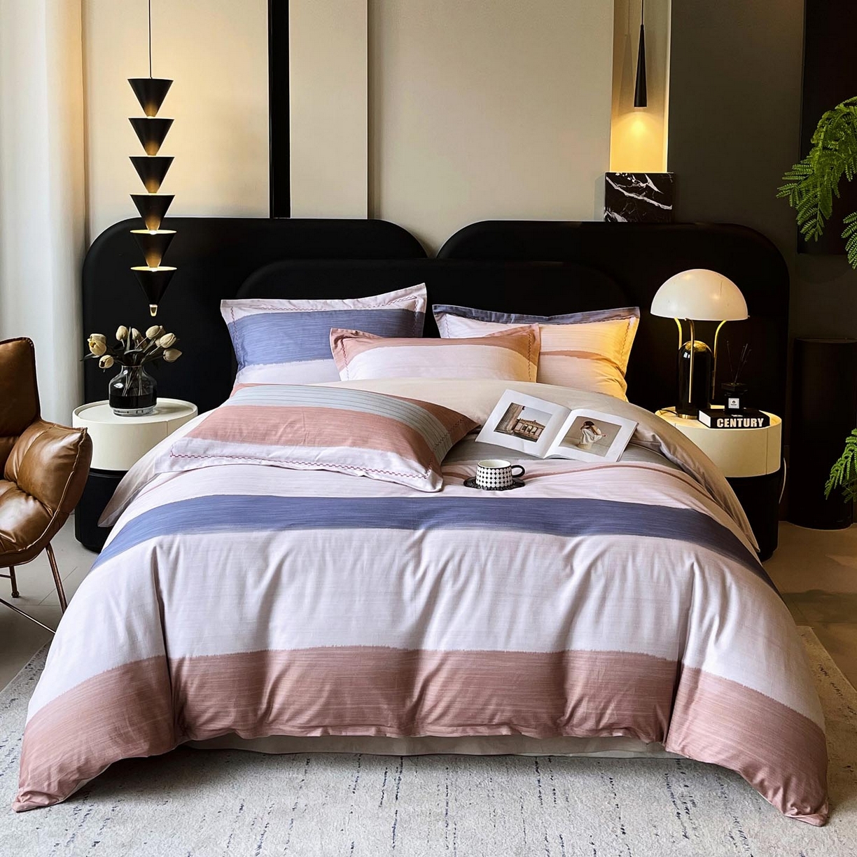 91家纺网 家纺一手货源 找家纺 慕希家纺 2025新款疆大白全棉纯棉加厚生态磨毛四件套 山川