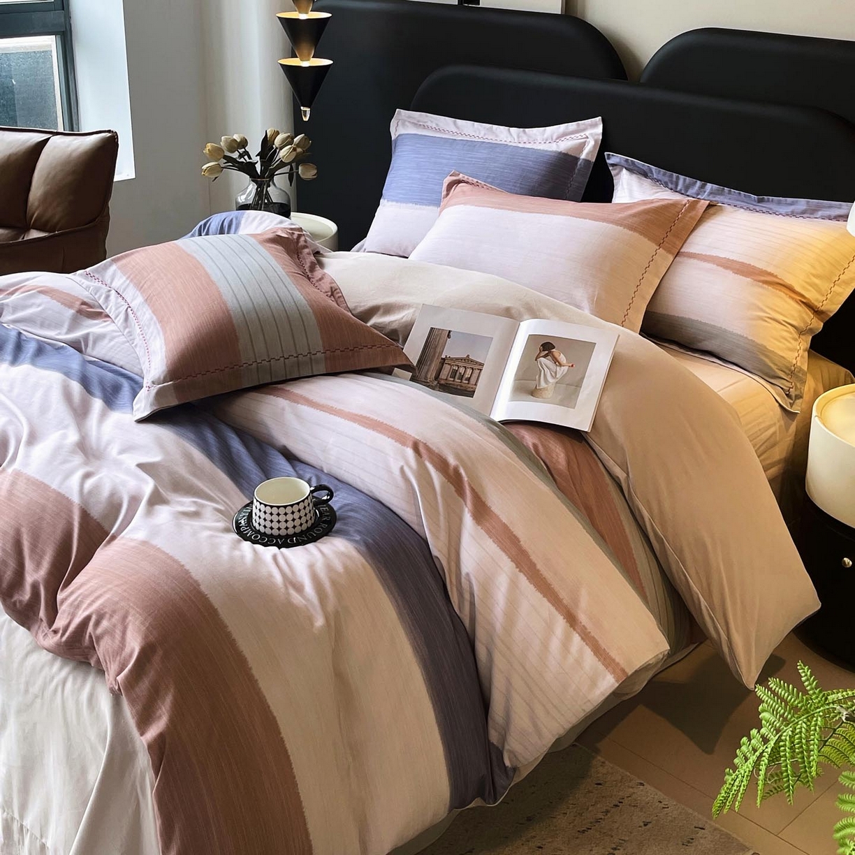 91家纺网 家纺一手货源 找家纺 慕希家纺 2025新款疆大白全棉纯棉加厚生态磨毛四件套 山川