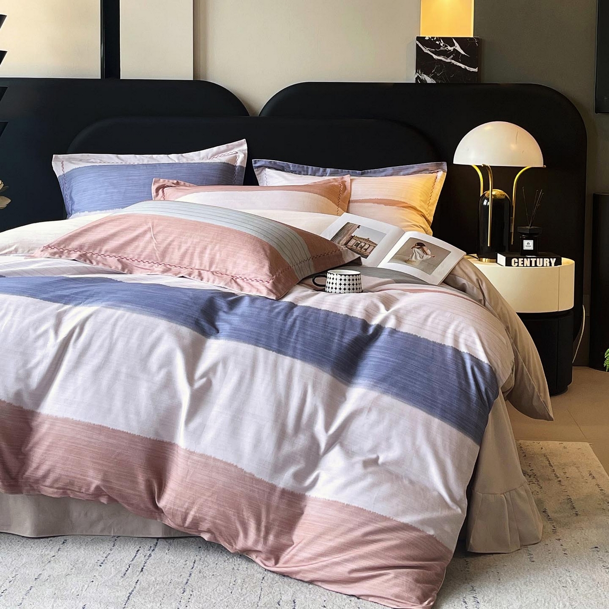 91家纺网 家纺一手货源 找家纺 慕希家纺 2025新款疆大白全棉纯棉加厚生态磨毛四件套 山川