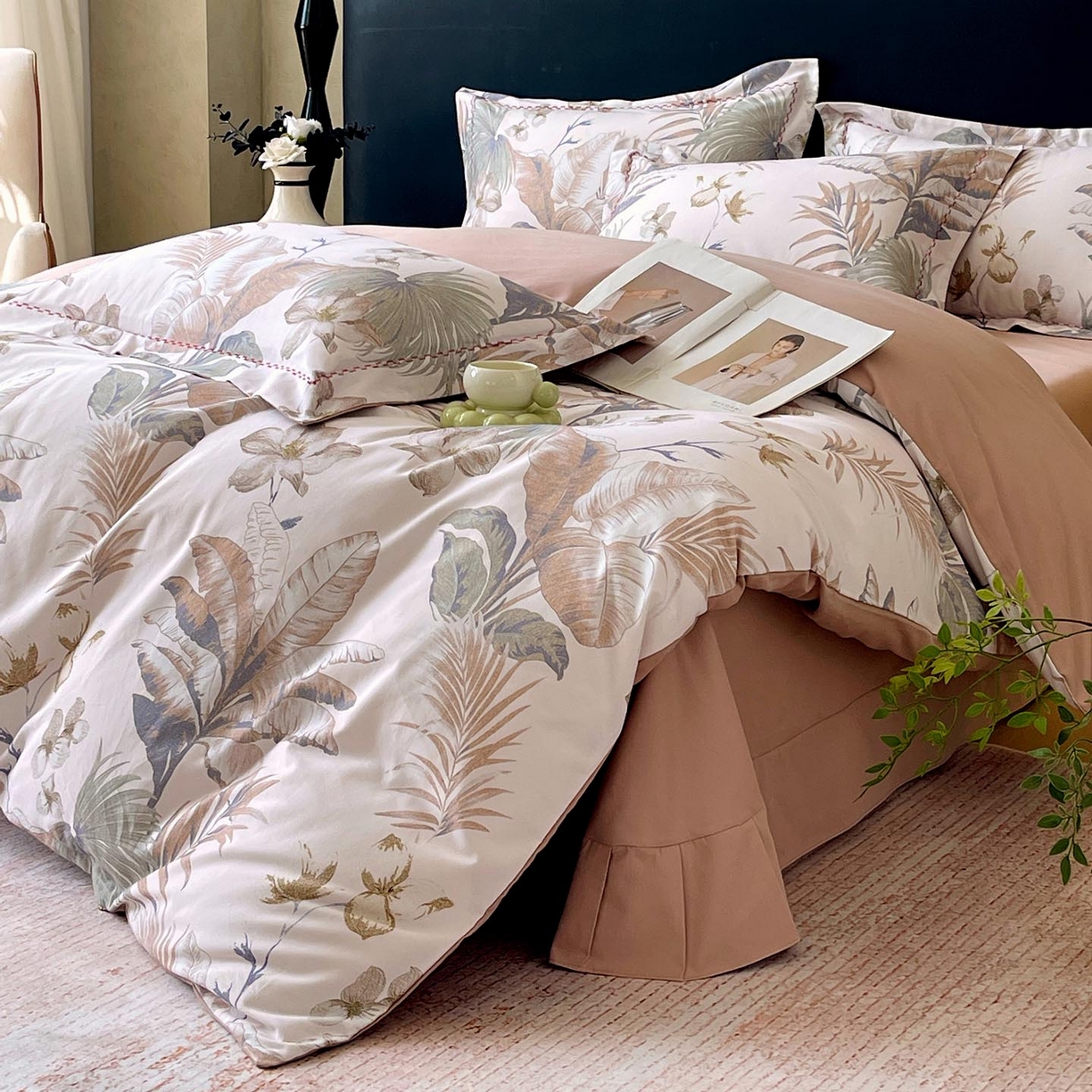 91家纺网 家纺一手货源 找家纺 慕希家纺 2025新款疆大白全棉纯棉加厚生态磨毛四件套 庭森