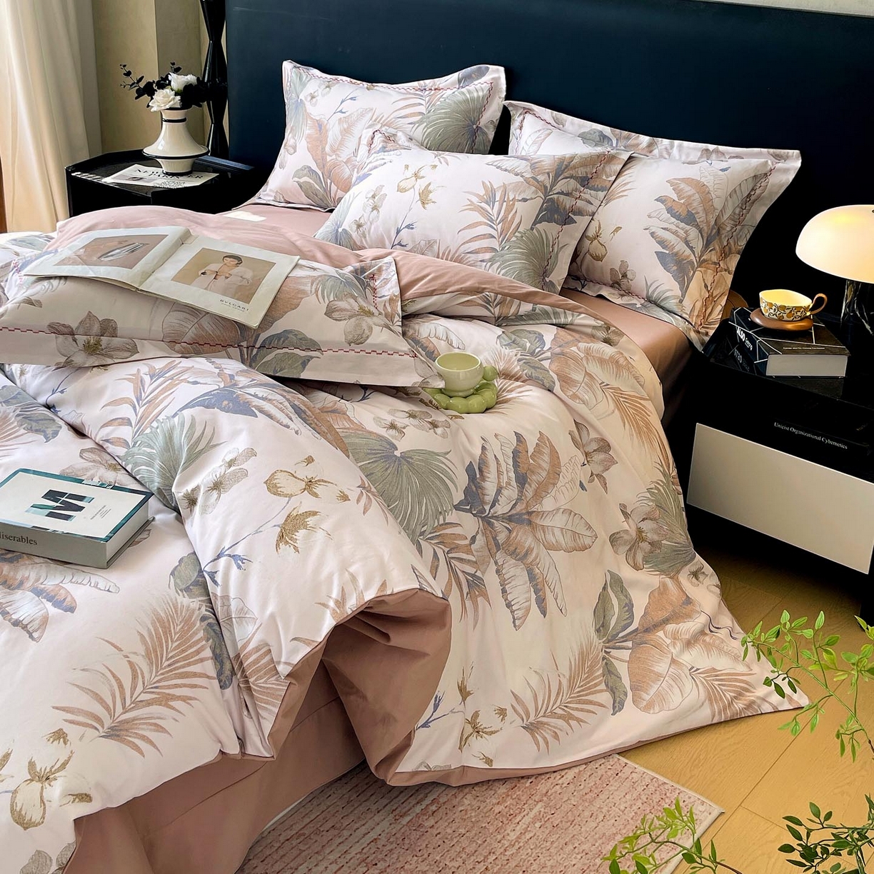 91家纺网 家纺一手货源 找家纺 慕希家纺 2025新款疆大白全棉纯棉加厚生态磨毛四件套 庭森