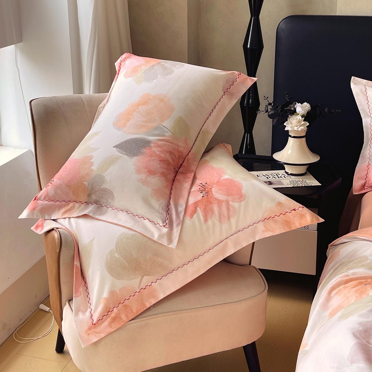 91家纺网 家纺一手货源 找家纺 慕希家纺 2025新款疆大白全棉纯棉加厚生态磨毛四件套 夕雾