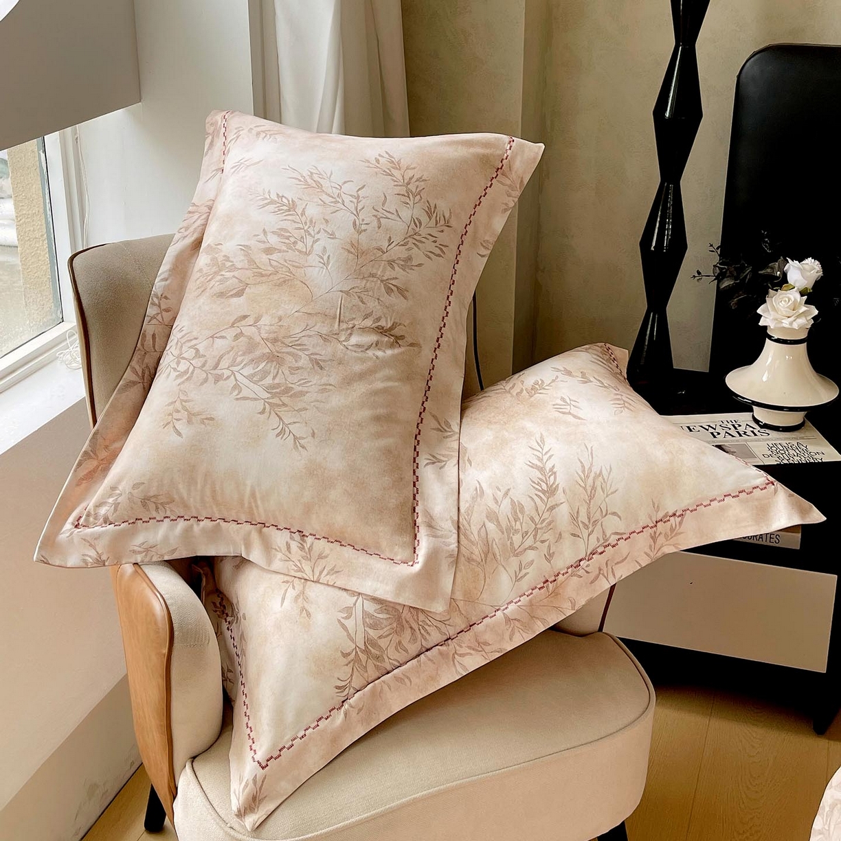 91家纺网 家纺一手货源 找家纺 慕希家纺 2025新款疆大白全棉纯棉加厚生态磨毛四件套 杏花微雨