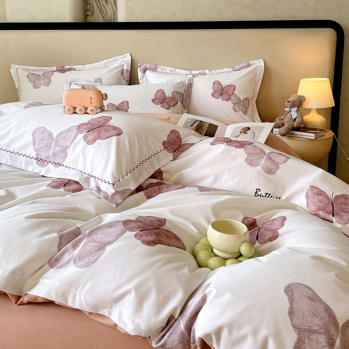 91家纺网 家纺一手货源 找家纺 慕希家纺 2025新款疆大白全棉纯棉加厚生态磨毛四件套 伊伴-豆沙