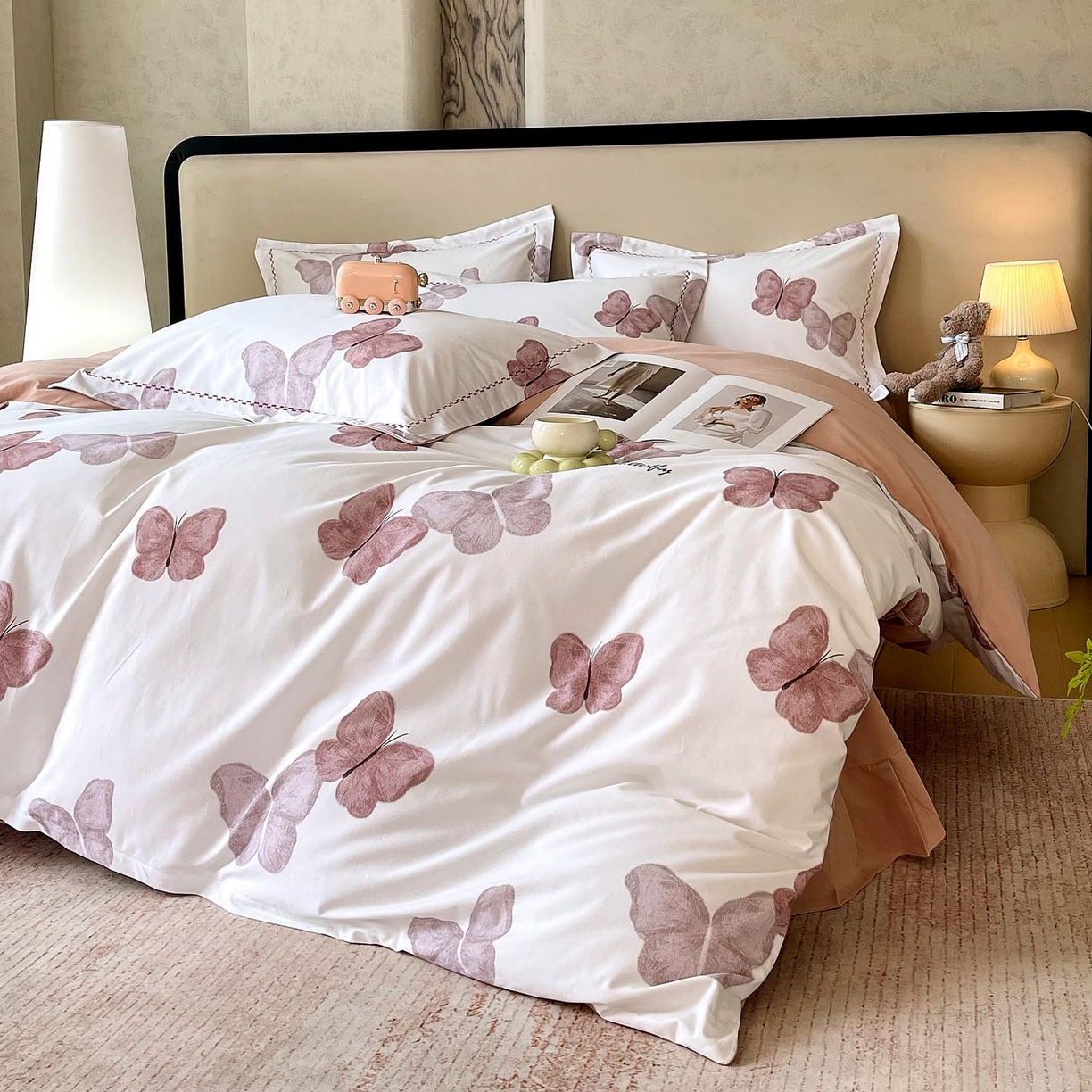 91家纺网 家纺一手货源 找家纺 慕希家纺 2025新款疆大白全棉纯棉加厚生态磨毛四件套 伊伴-豆沙