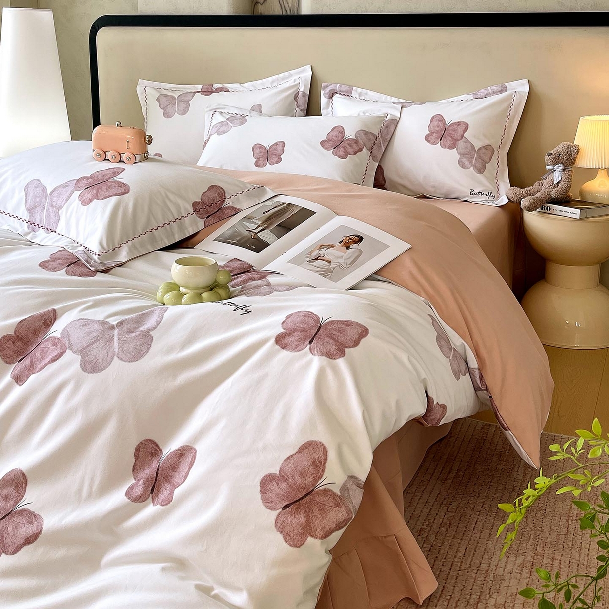 91家纺网 家纺一手货源 找家纺 慕希家纺 2025新款疆大白全棉纯棉加厚生态磨毛四件套 伊伴-豆沙