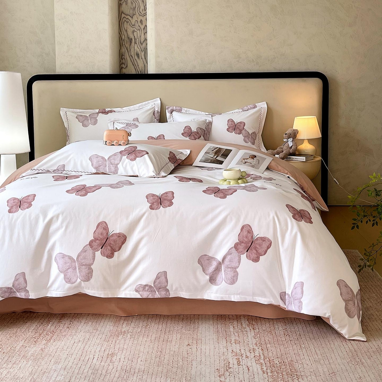 91家纺网 家纺一手货源 找家纺 慕希家纺 2025新款疆大白全棉纯棉加厚生态磨毛四件套 伊伴-豆沙