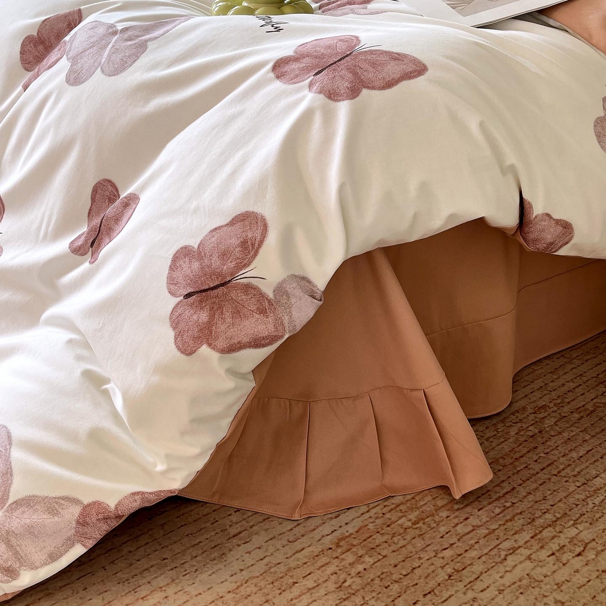 91家纺网 家纺一手货源 找家纺 慕希家纺 2025新款疆大白全棉纯棉加厚生态磨毛四件套 伊伴-豆沙