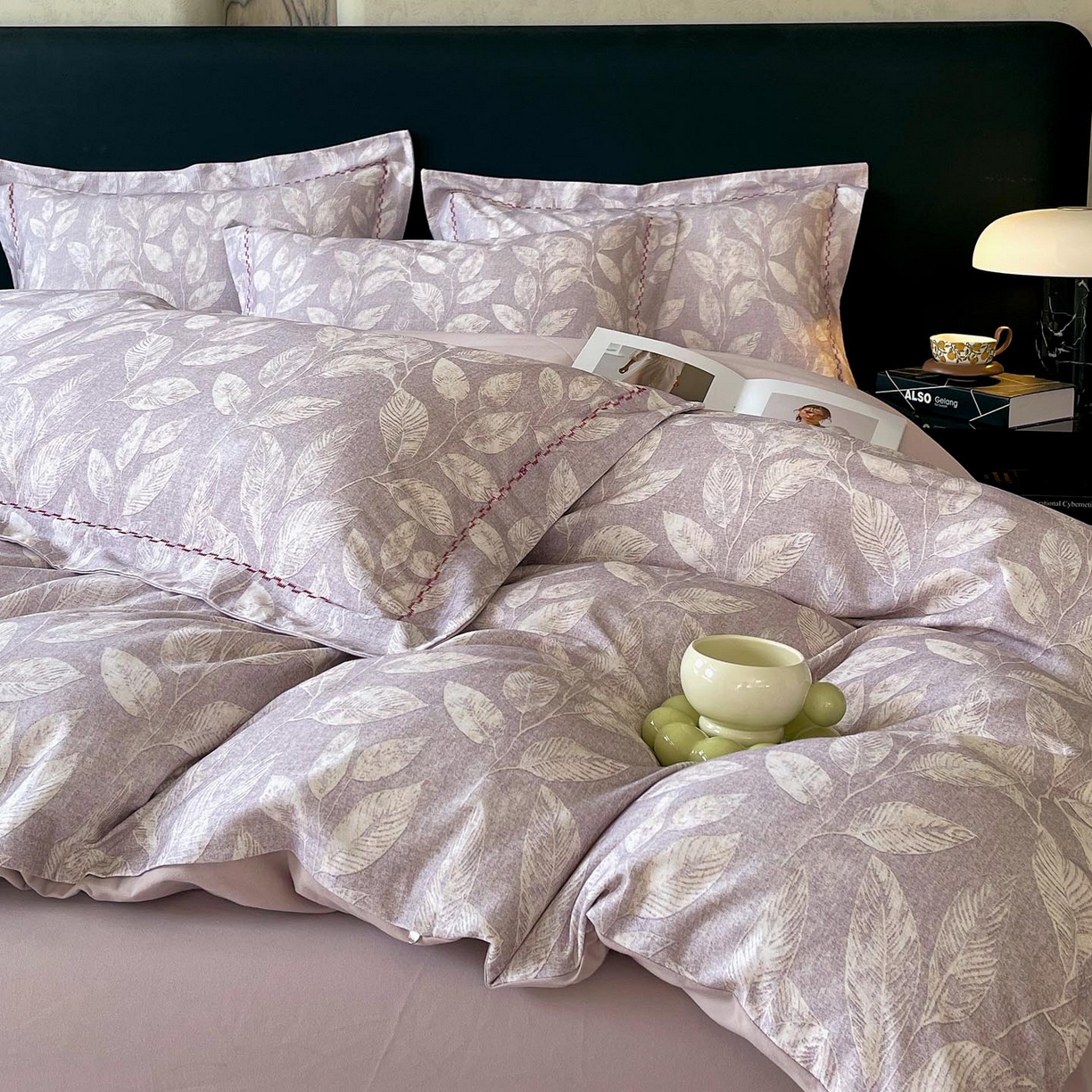 91家纺网 家纺一手货源 找家纺 慕希家纺 2025新款疆大白全棉纯棉加厚生态磨毛四件套 悠草-咖