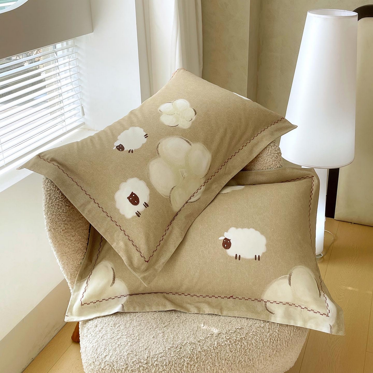 91家纺网 家纺一手货源 找家纺 慕希家纺 2025新款疆大白全棉纯棉加厚生态磨毛四件套 悠闲午后