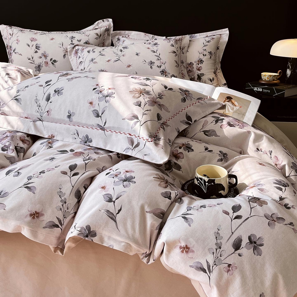 91家纺网 家纺一手货源 找家纺 慕希家纺 2025新款疆大白全棉纯棉加厚生态磨毛四件套 悦野-米