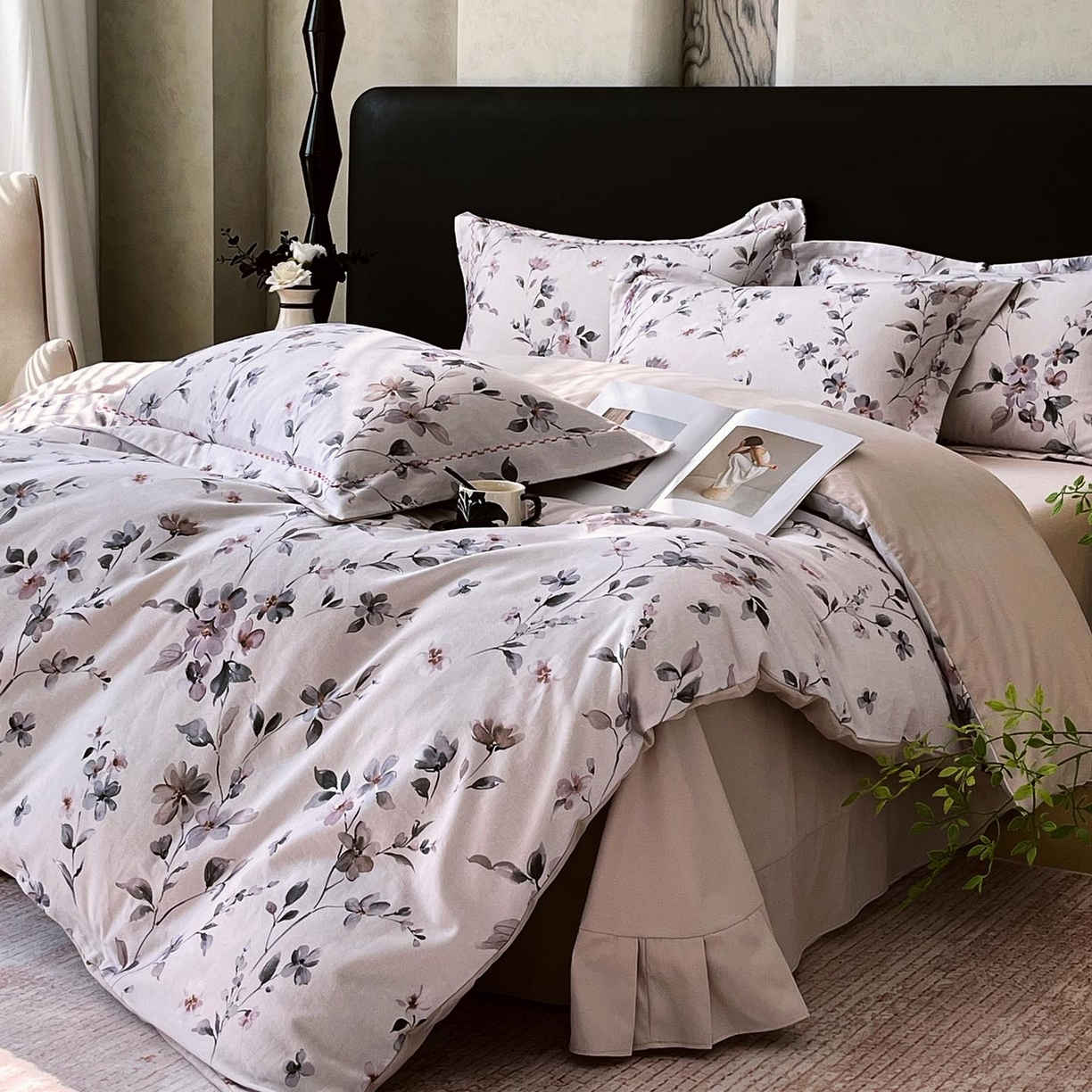 91家纺网 家纺一手货源 找家纺 慕希家纺 2025新款疆大白全棉纯棉加厚生态磨毛四件套 悦野-米