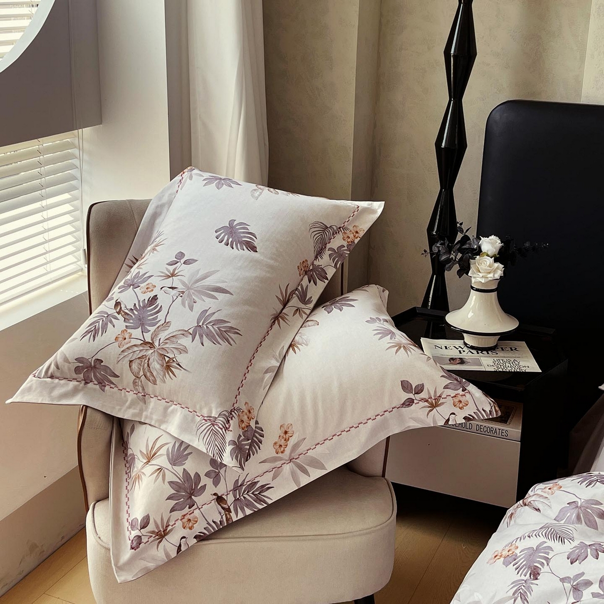 91家纺网 家纺一手货源 找家纺 慕希家纺 2025新款疆大白全棉纯棉加厚生态磨毛四件套 知画-香槟