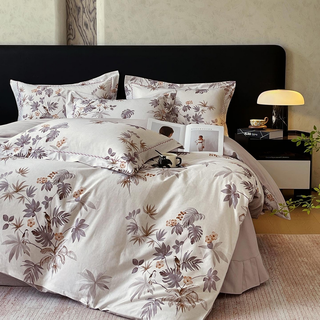 91家纺网 家纺一手货源 找家纺 慕希家纺 2025新款疆大白全棉纯棉加厚生态磨毛四件套 知画-香槟