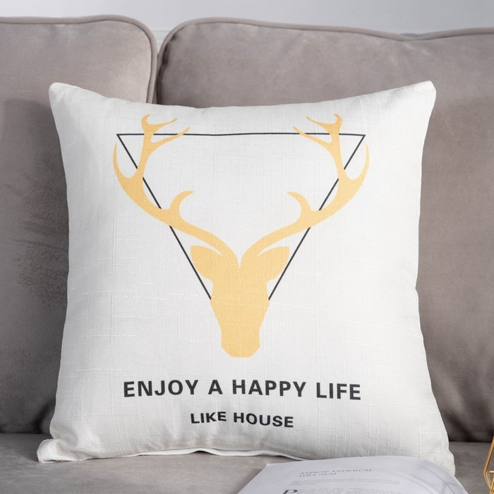 91家纺网 家纺一手货源 找家纺 （总）新奇异 2025新款竹节麻抱枕靠垫 （支持定制）