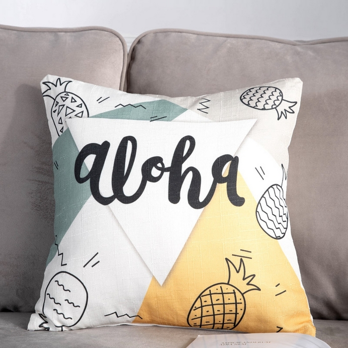 91家纺网 家纺一手货源 找家纺 （总）新奇异 2025新款竹节麻抱枕靠垫 （支持定制）