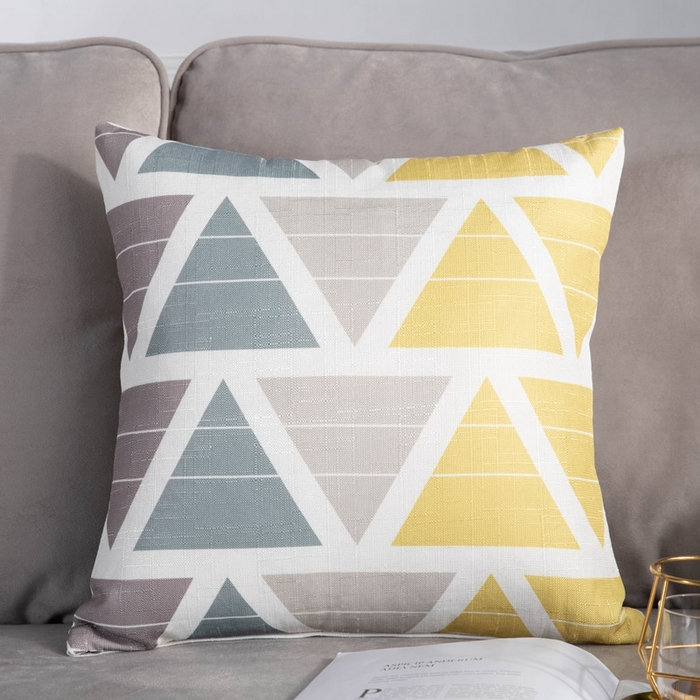 91家纺网 家纺一手货源 找家纺 （总）新奇异 2025新款竹节麻抱枕靠垫 （支持定制）