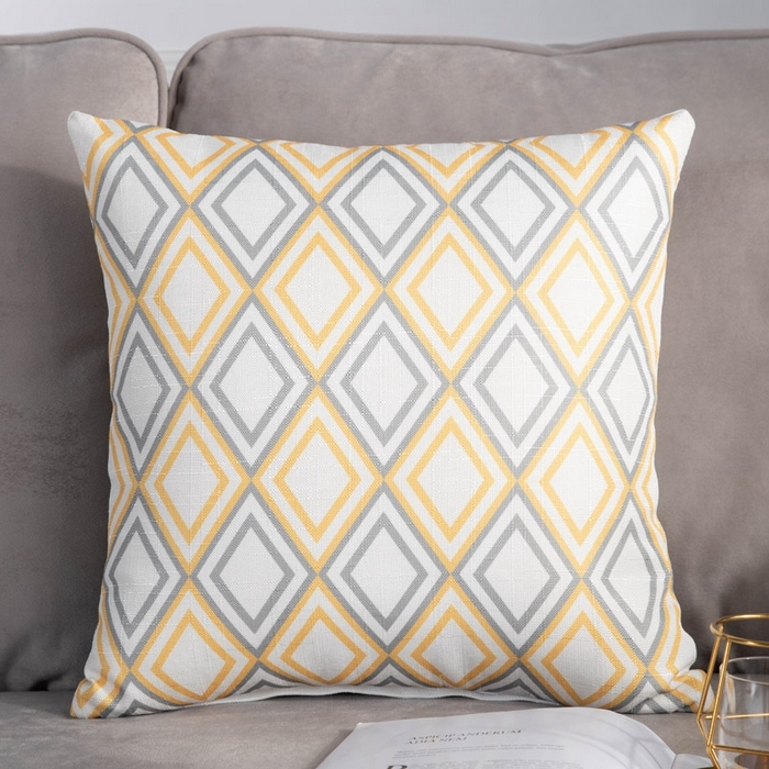 91家纺网 家纺一手货源 找家纺 （总）新奇异 2025新款竹节麻抱枕靠垫 （支持定制）