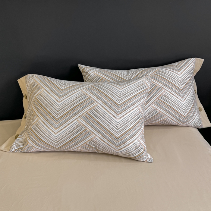 91家纺网 家纺一手货源 找家纺 慕希家纺 2025新款全棉纯棉轻奢加厚磨毛纽扣款四件套 艾文