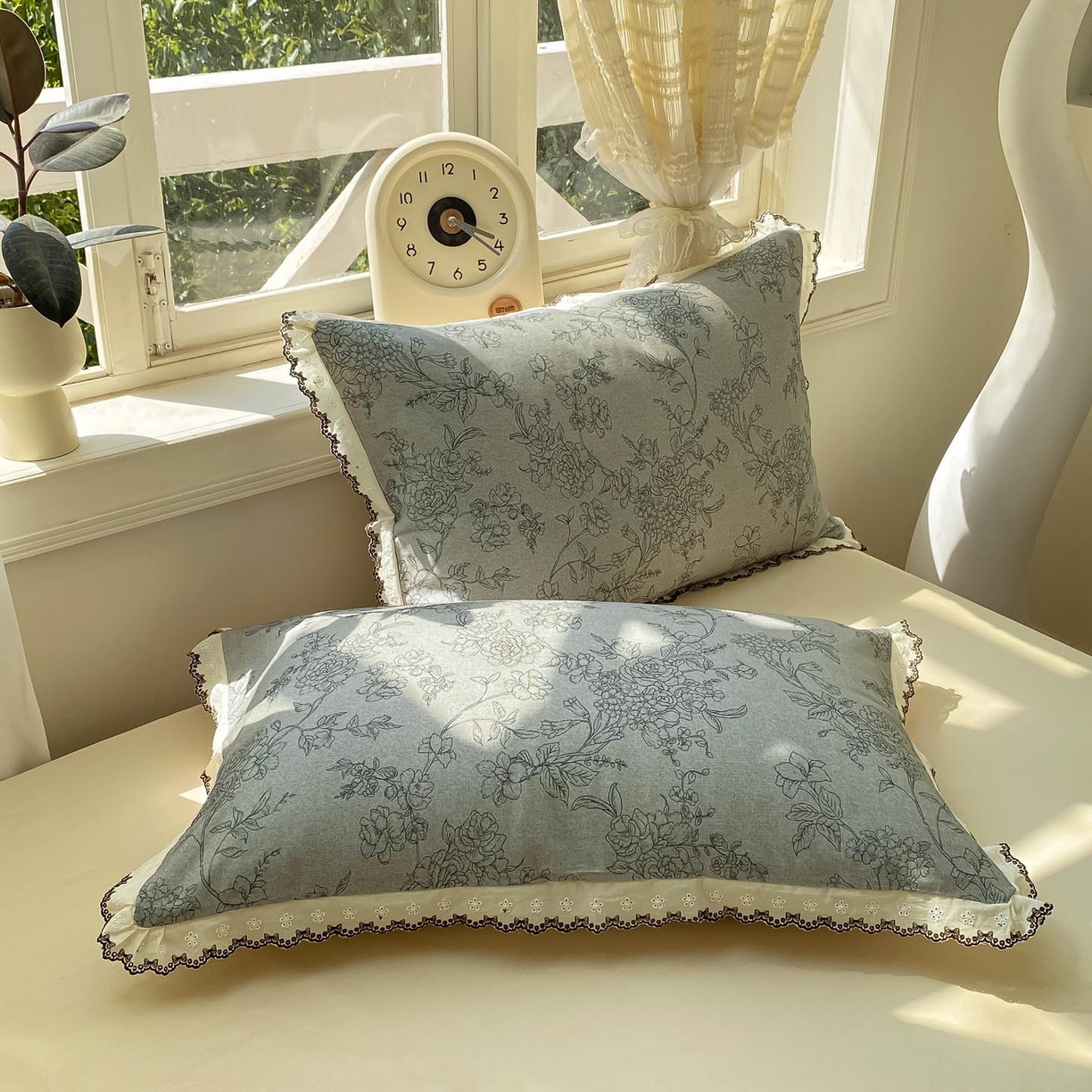 91家纺网 家纺一手货源 找家纺 （总）慕希家纺 2025新款全棉纯棉加厚赫本风花边磨毛四件套