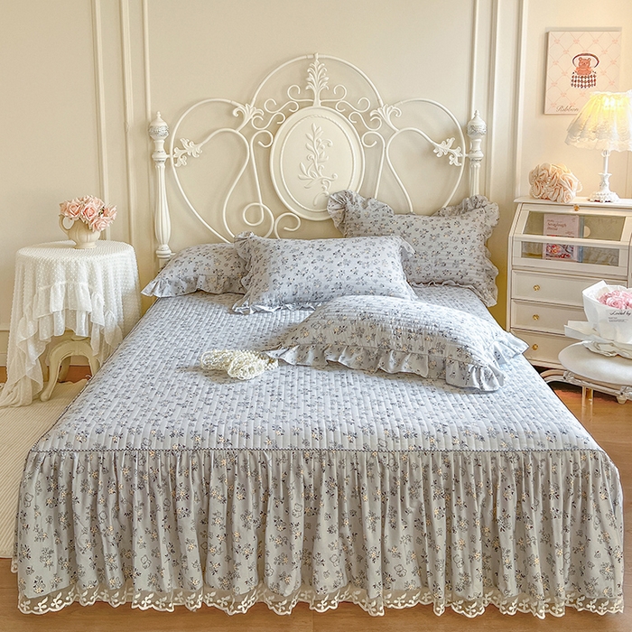 网红馆（ck家纺）2025新款针织印花床裙四件套 春序