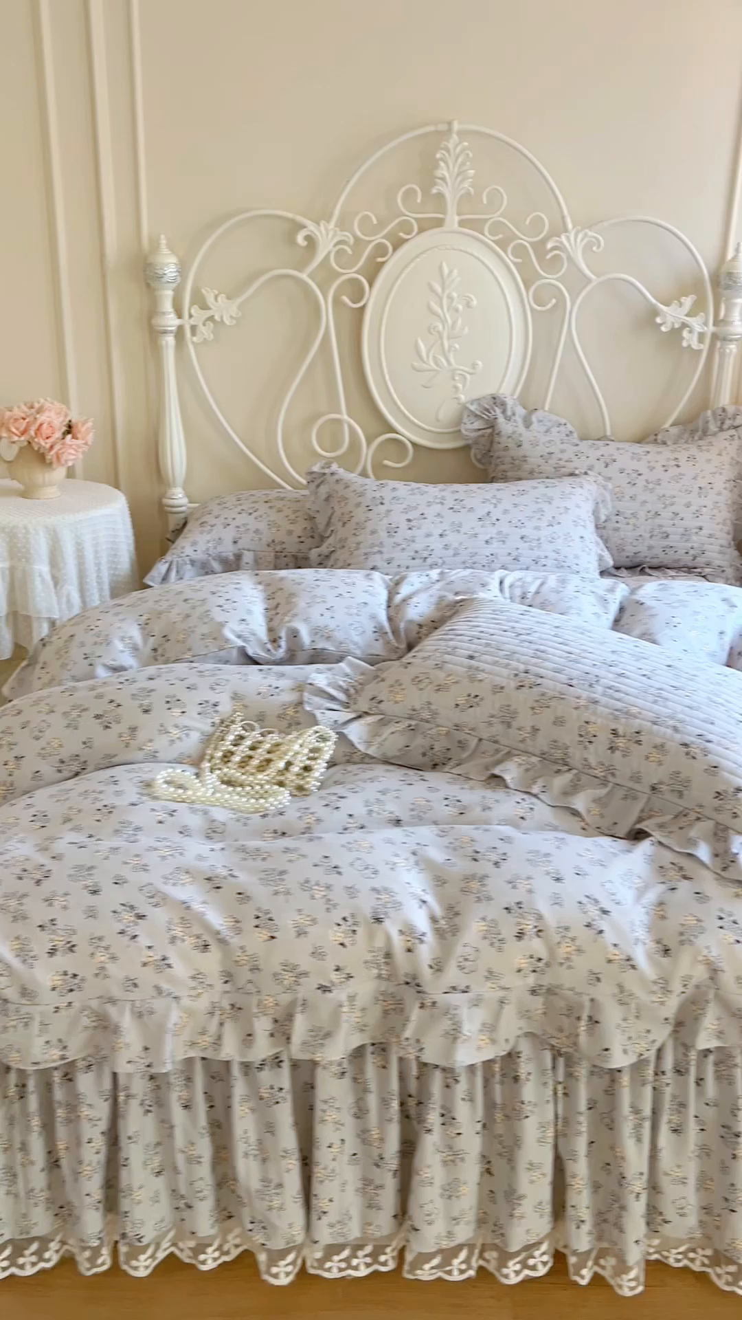 91家纺网 家纺一手货源 找家纺 网红馆（ck家纺）2025新款针织印花床裙四件套 春序