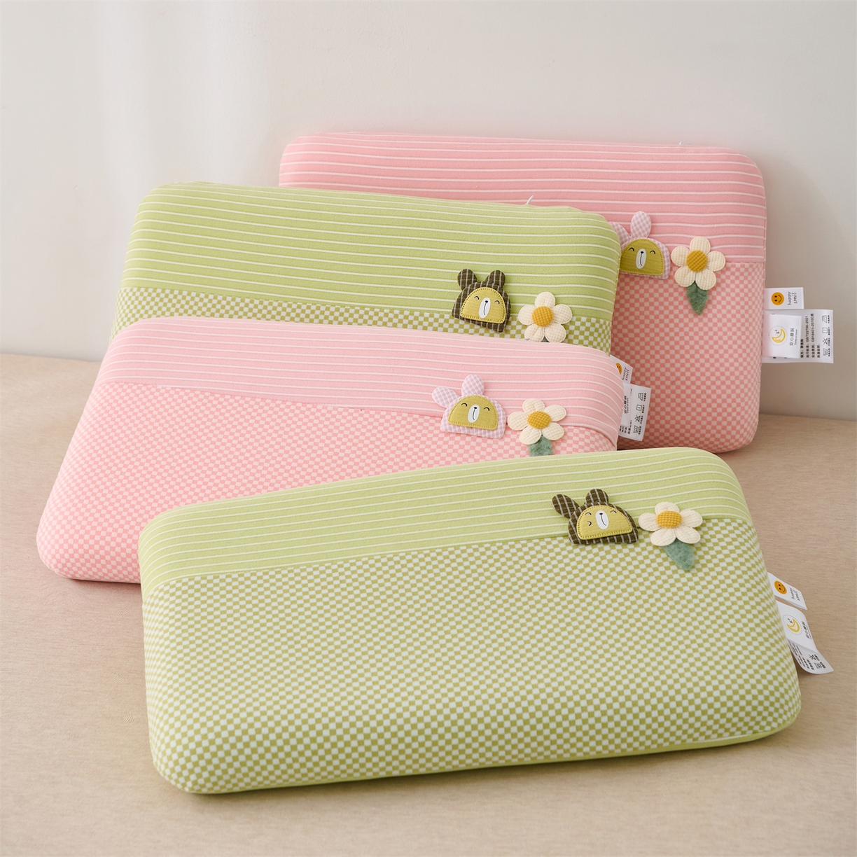 91家纺网 家纺一手货源 找家纺 （总）大熊枕芯 2025新款童趣儿童款记忆枕面包枕头枕芯