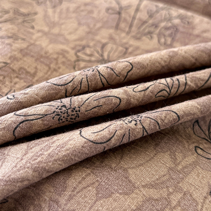 91家纺网 家纺一手货源 找家纺 亨通家纺 2025新款原麻镂空宽花边四件套-花卉系列 复古棕花