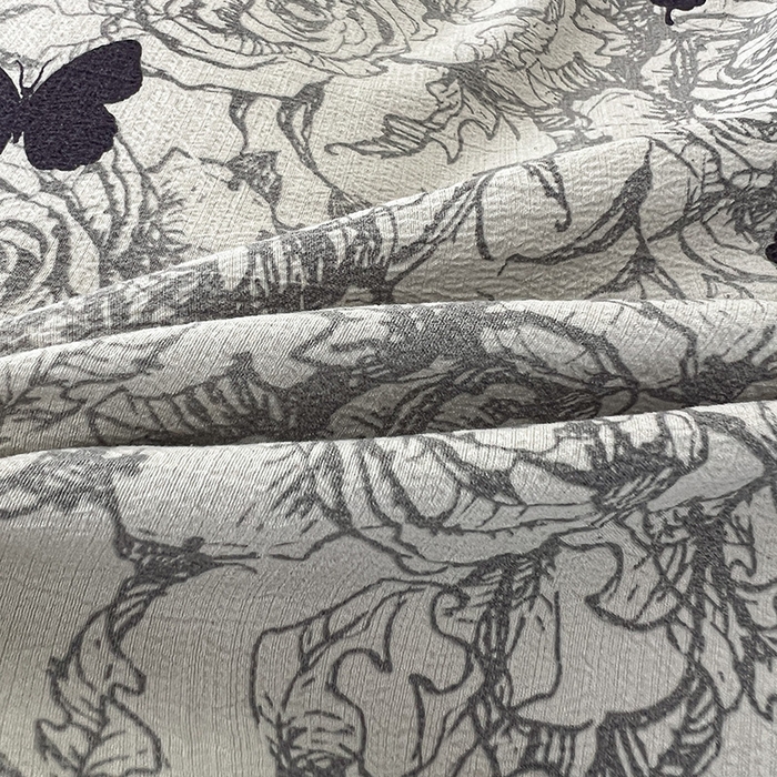 91家纺网 家纺一手货源 找家纺 亨通家纺 2025新款原麻镂空宽花边四件套-花卉系列 蝴蝶玫瑰