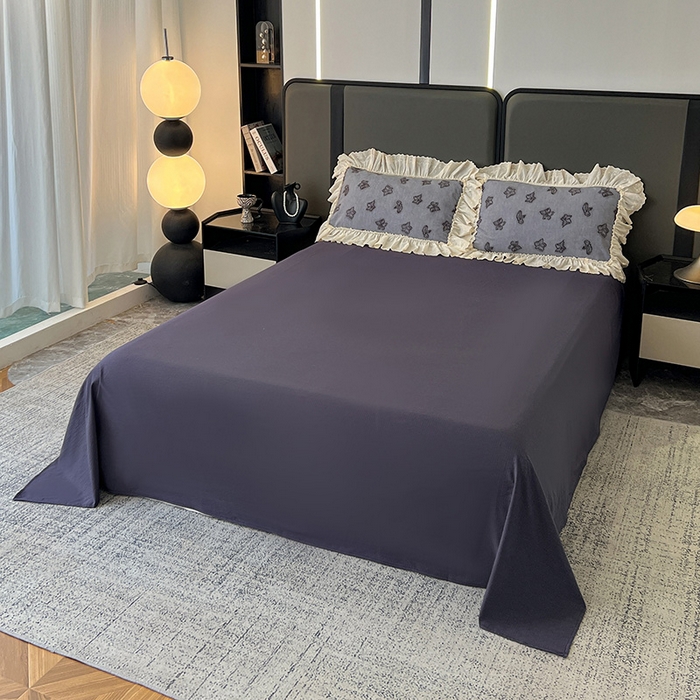 91家纺网 家纺一手货源 找家纺 亨通家纺 2025新款原麻镂空宽花边四件套-花卉系列 梦幻花兰