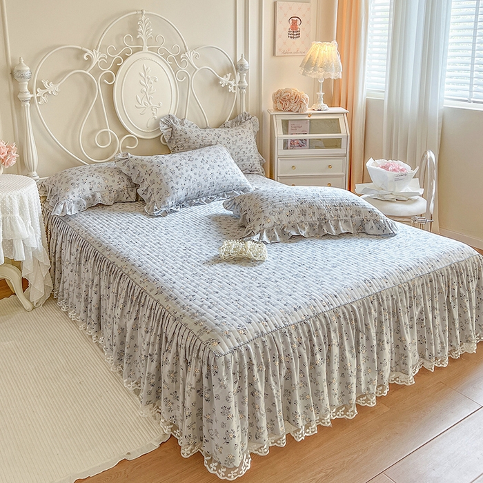 91家纺网 家纺一手货源 找家纺 网红馆2025新款针织印花单床裙 春序