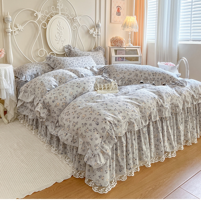 91家纺网 家纺一手货源 找家纺 网红馆2025新款针织印花单床裙 春序