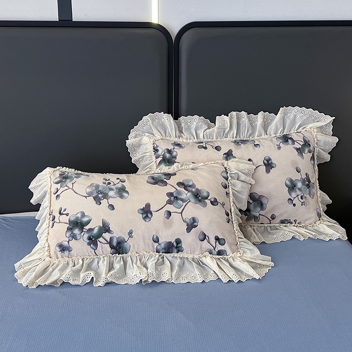 91家纺网 家纺一手货源 找家纺 亨通家纺 2025新款原麻镂空宽花边四件套-花卉系列 木棉花开