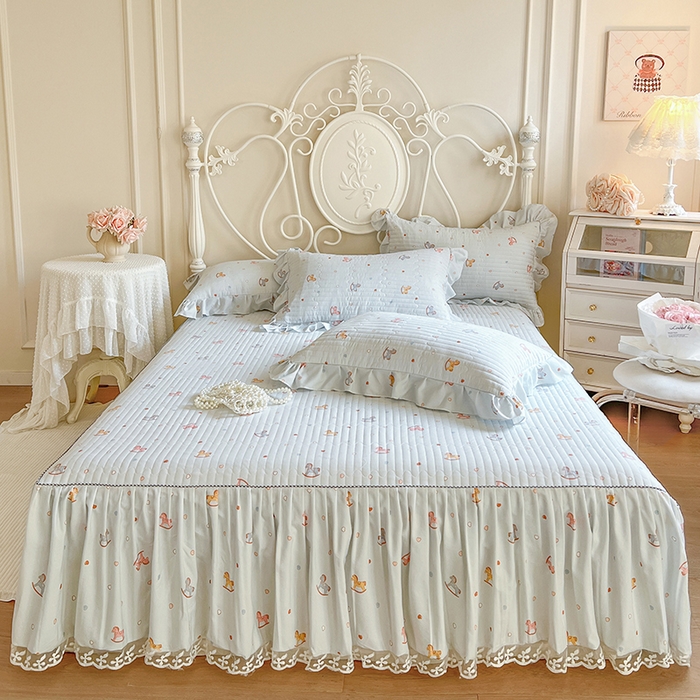 网红馆2025新款针织印花单床裙 小木马