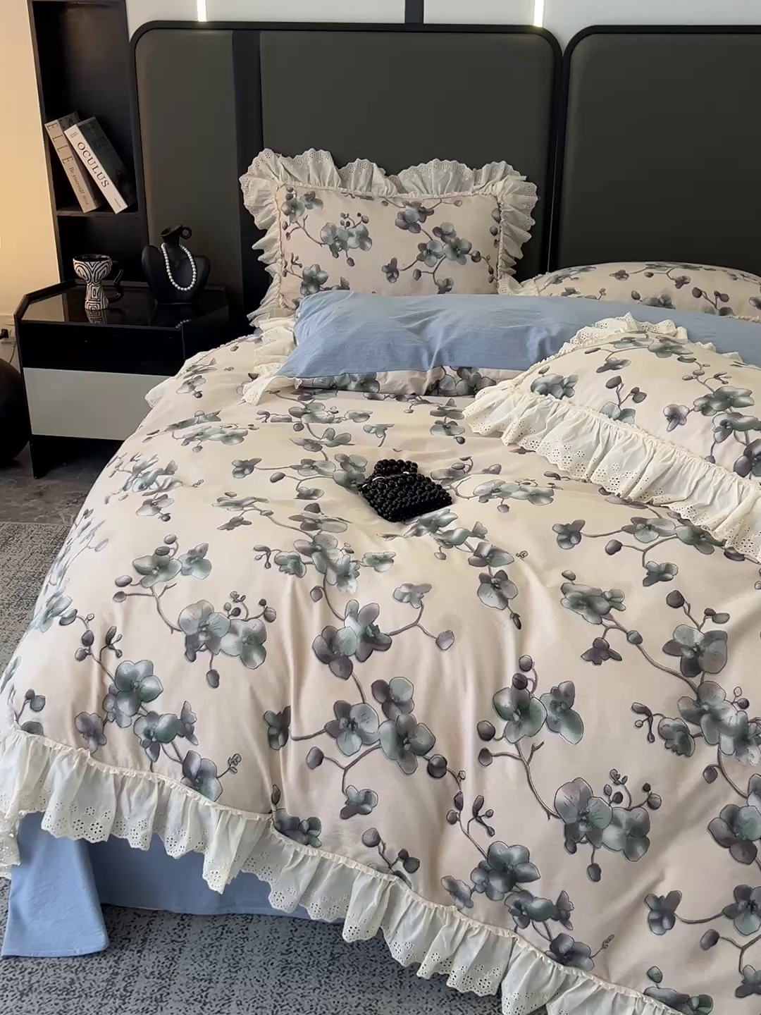 91家纺网 家纺一手货源 找家纺 亨通家纺 2025新款原麻镂空宽花边四件套-花卉系列 木棉花开