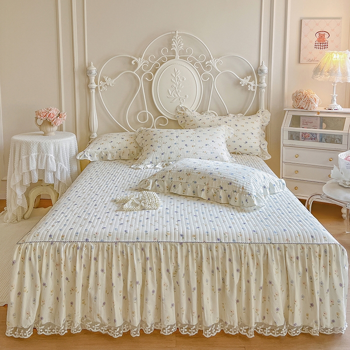 网红馆2025新款针织印花单床裙 优朵