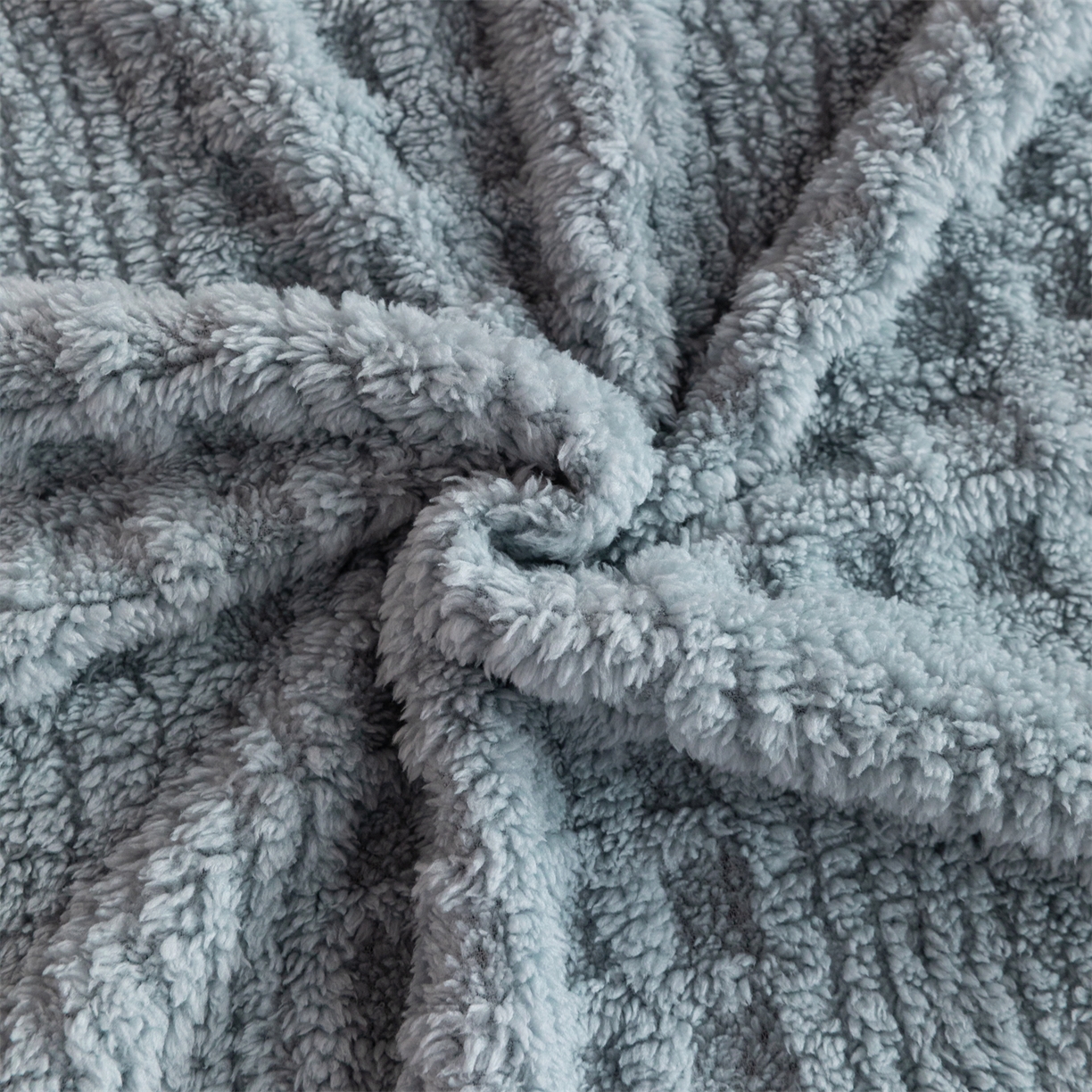 91家纺网 家纺一手货源 找家纺 梵心家纺 2025新款塔芙绒纯色华夫格提花毛毯多功能舒棉绒盖毯午睡毛毯-跨境电商 华夫格-蓝灰