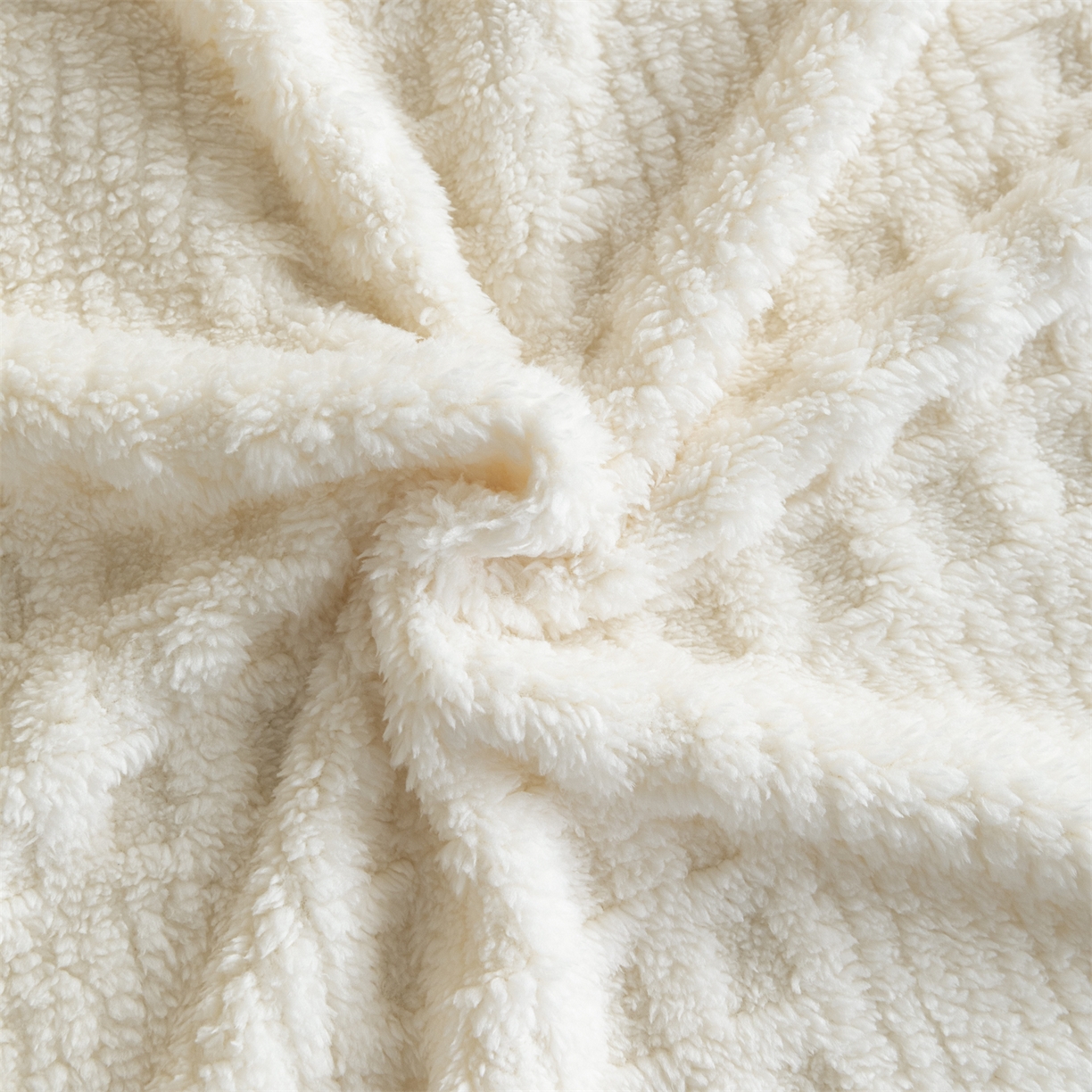 91家纺网 家纺一手货源 找家纺 梵心家纺 2025新款塔芙绒纯色华夫格提花毛毯多功能舒棉绒盖毯午睡毛毯-跨境电商 华夫格-米白