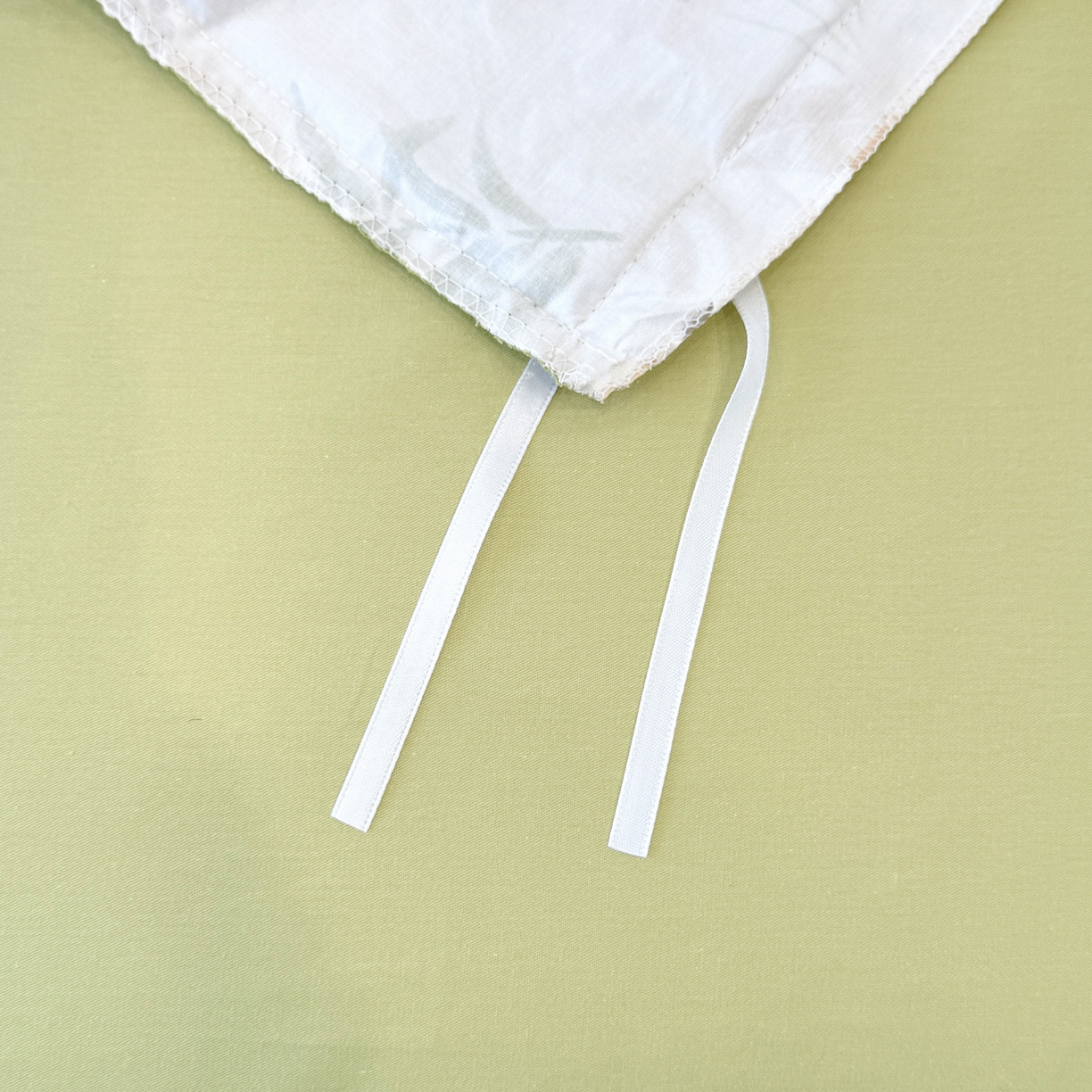 91家纺网 家纺一手货源 找家纺 洺兰家居 2025新款高支高密轻奢数码印花四件套长绒棉纯棉四件套 扶桑-绿