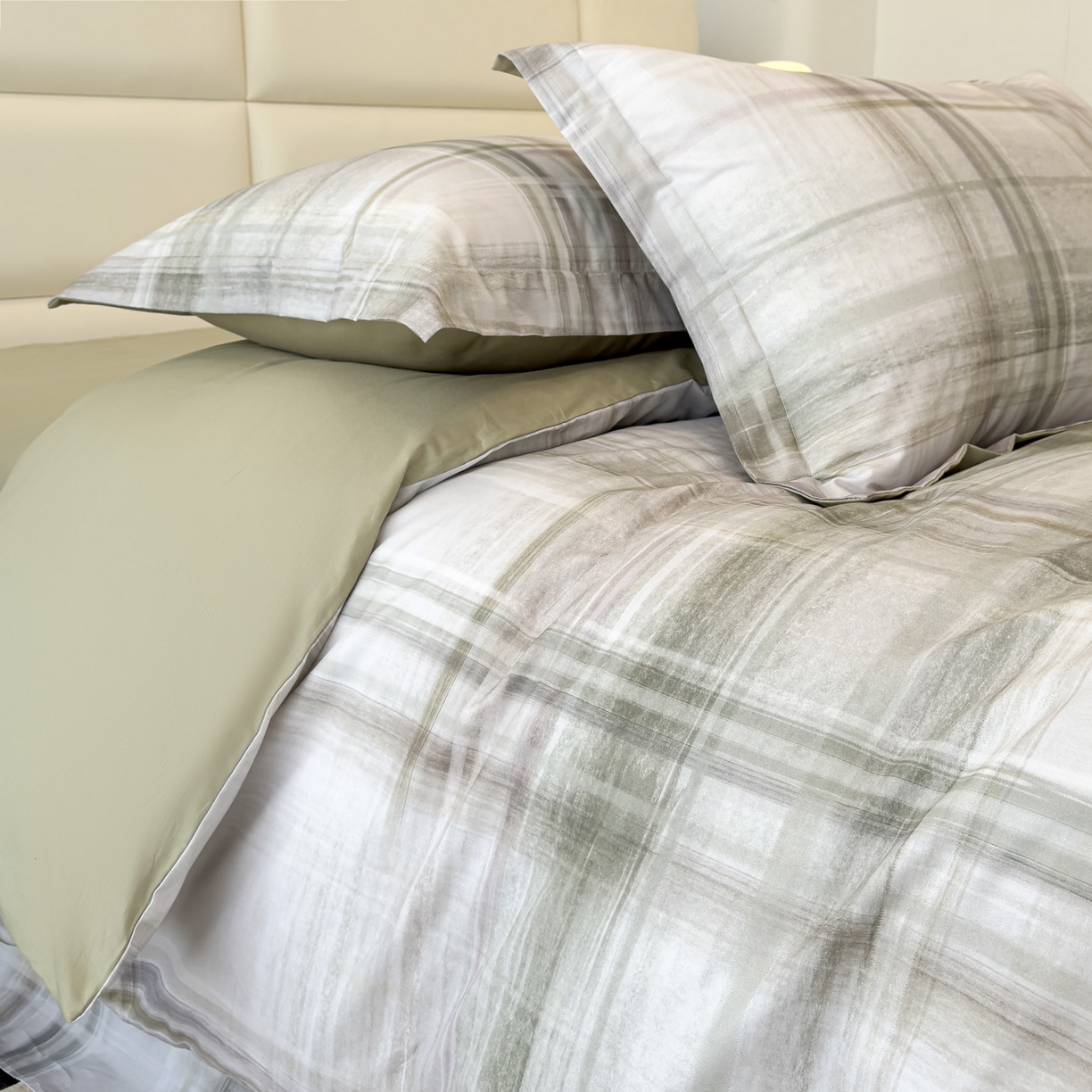 91家纺网 家纺一手货源 找家纺 洺兰家居 2025新款高支高密轻奢数码印花四件套长绒棉纯棉四件套 歌谣