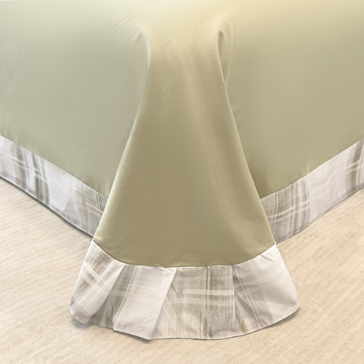 91家纺网 家纺一手货源 找家纺 洺兰家居 2025新款高支高密轻奢数码印花四件套长绒棉纯棉四件套 歌谣