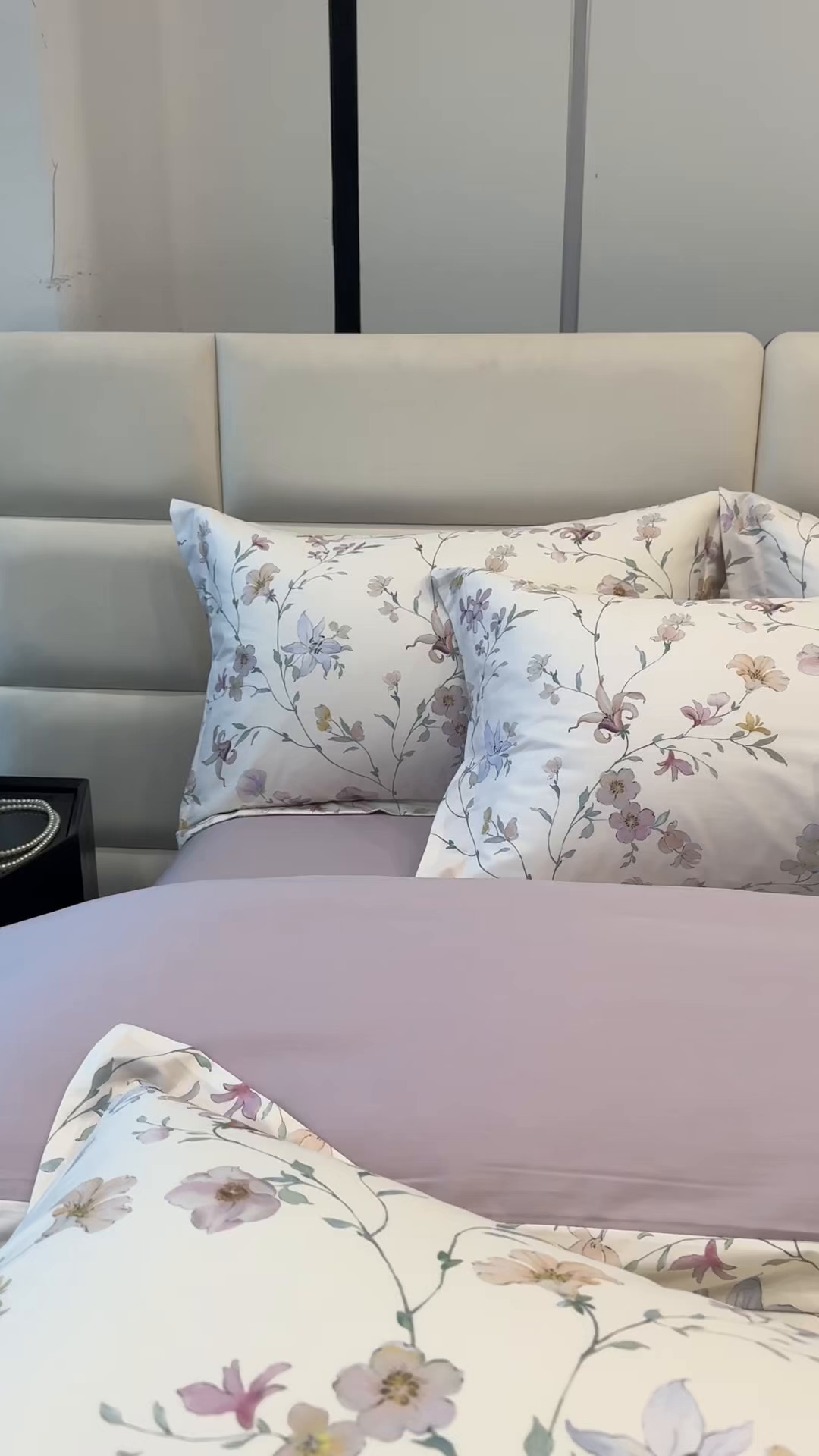 91家纺网 家纺一手货源 找家纺 洺兰家居 2025新款高支高密轻奢数码印花四件套长绒棉纯棉四件套 盛晨-米