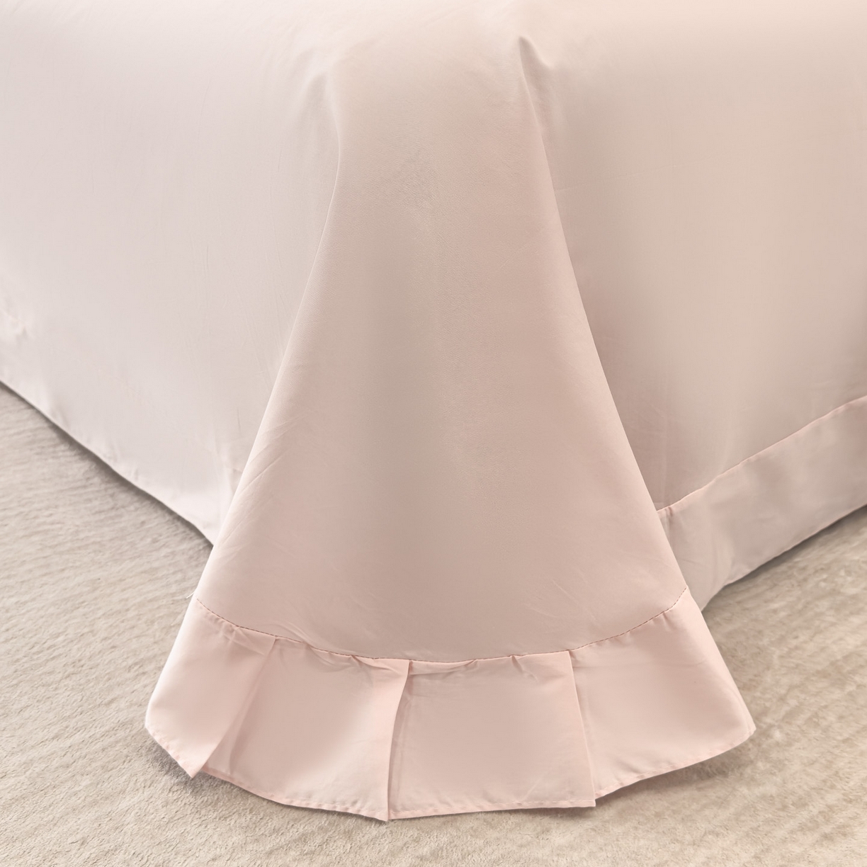 91家纺网 家纺一手货源 找家纺 洺兰家居 2025新款高支高密轻奢数码印花四件套长绒棉纯棉四件套 雅尚-粉