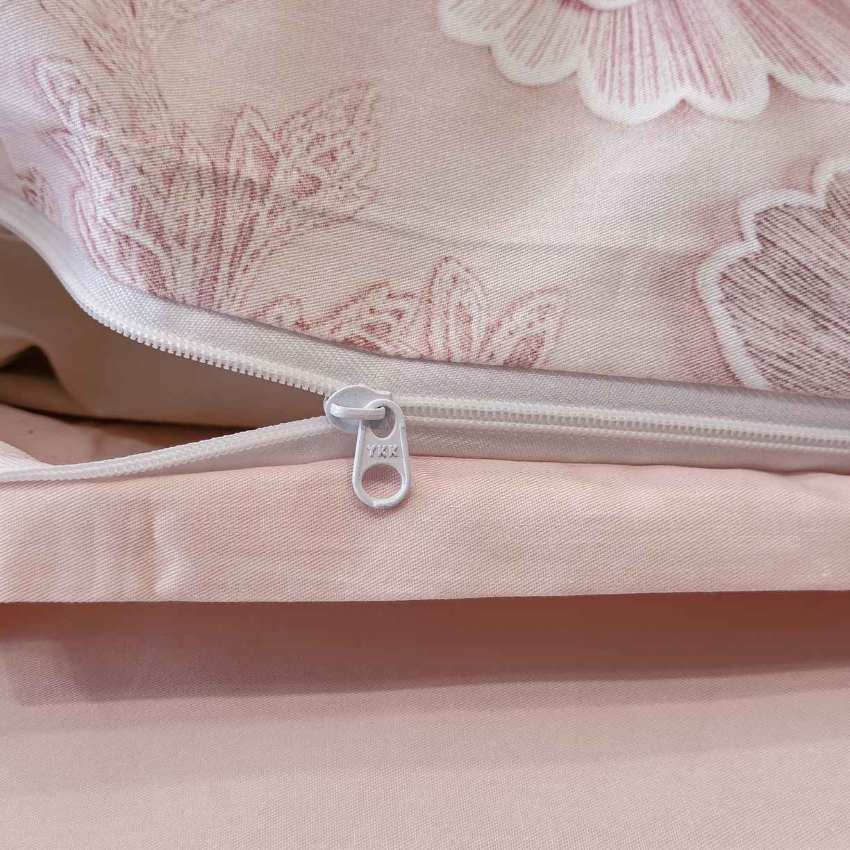 91家纺网 家纺一手货源 找家纺 洺兰家居 2025新款高支高密轻奢数码印花四件套长绒棉纯棉四件套 之简-粉