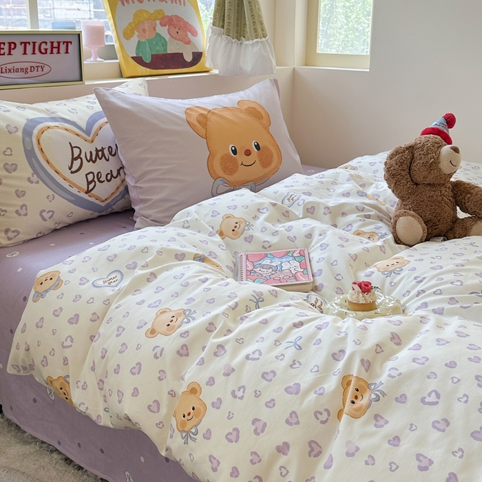 （总）觅糖家纺 2025新款开学季40支13370全棉纯棉斜纹四件套