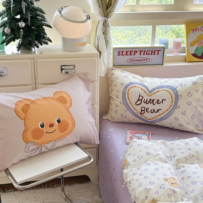 91家纺网 家纺一手货源 找家纺 （总）觅糖家纺 2025新款开学季40支13370全棉纯棉斜纹四件套